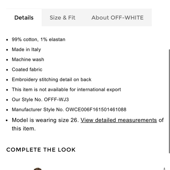 NWT Off-White Virgil Abloh Italy Roses Skinny Jeans Black Coated  $750. Size 30 - Picture 7 of 8